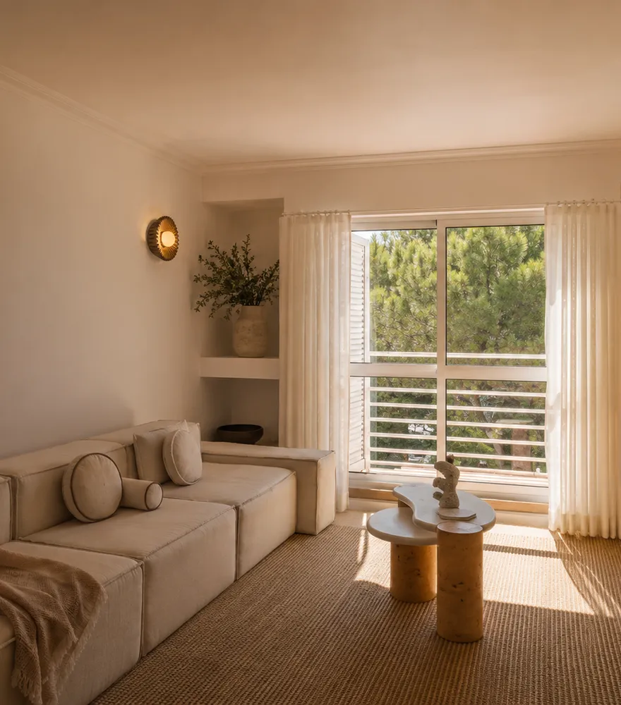 Living room opening to the garden