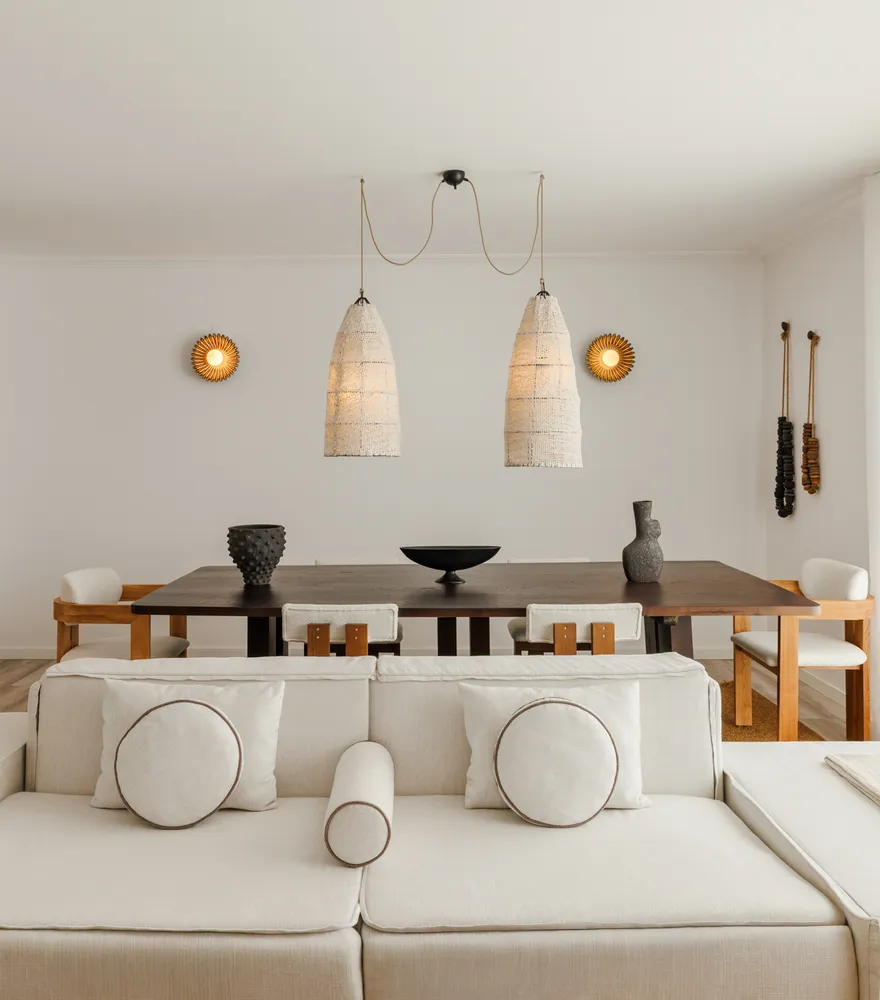 Open living and dining space