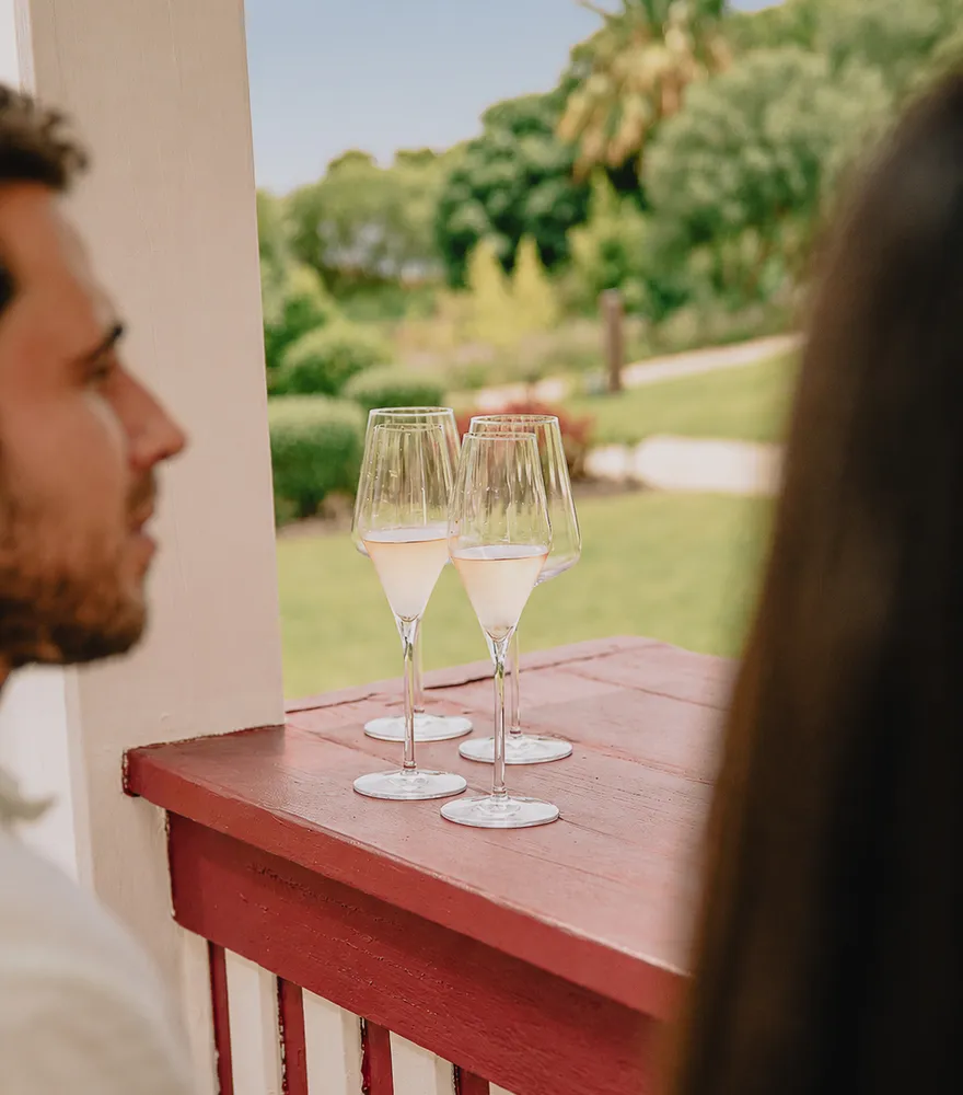 Drinks on the terrace at sunset