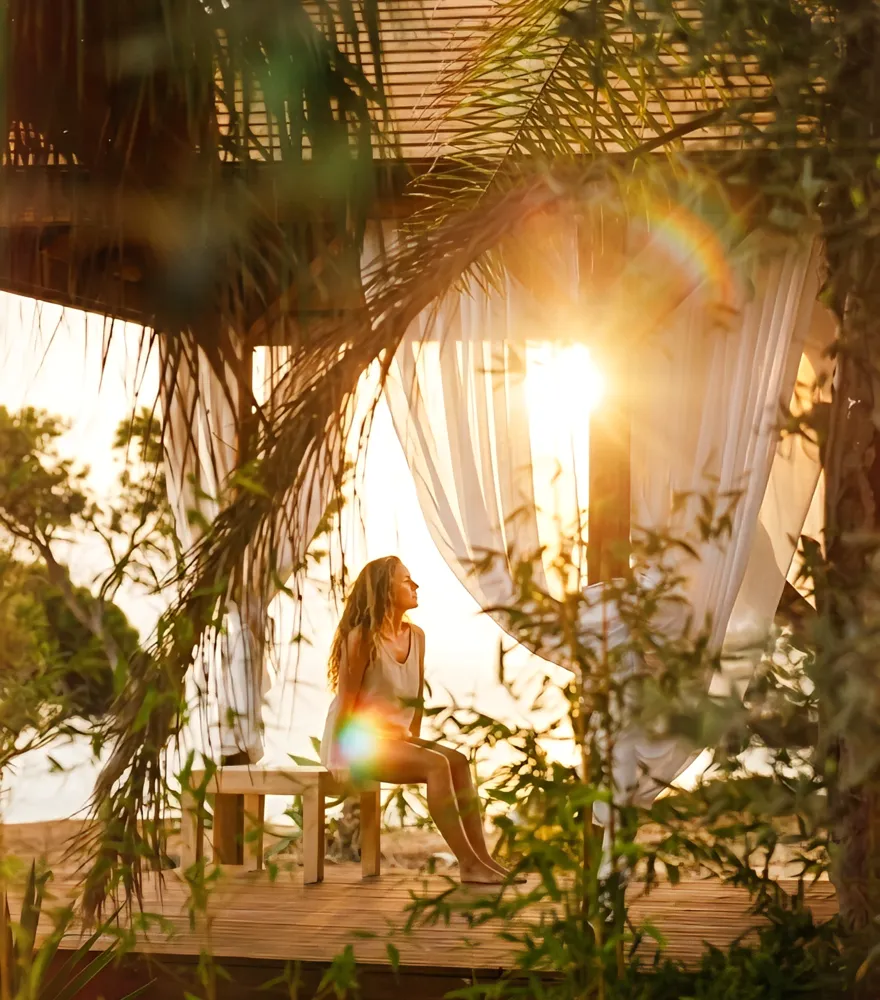 The pergola in the late afternoon